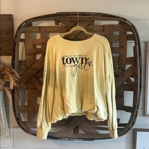 Free people … Yellow Graphic Sweatshirt